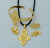 Ethiopian Cross Jewelry Set Gold Color Pendant Chain/Earrings/Ring/Bangle