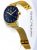 Gold Black Ethiopian Gentleman’s  5 ATM ALL Stainless Steel Quartz Watch